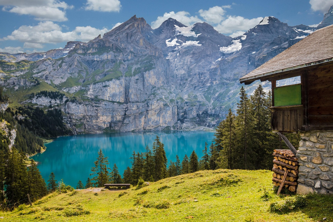 Switzerland alpine lake